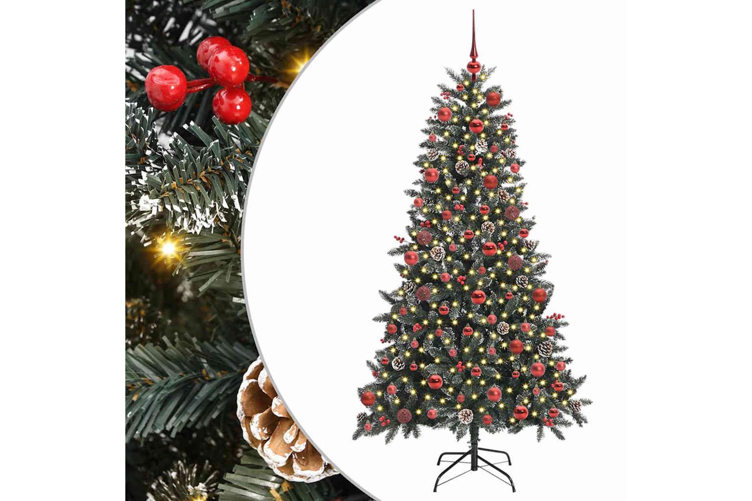 Vidaxl Artificial Christmas Tree With 300 Leds Green 99 X 99 X 180 Cm