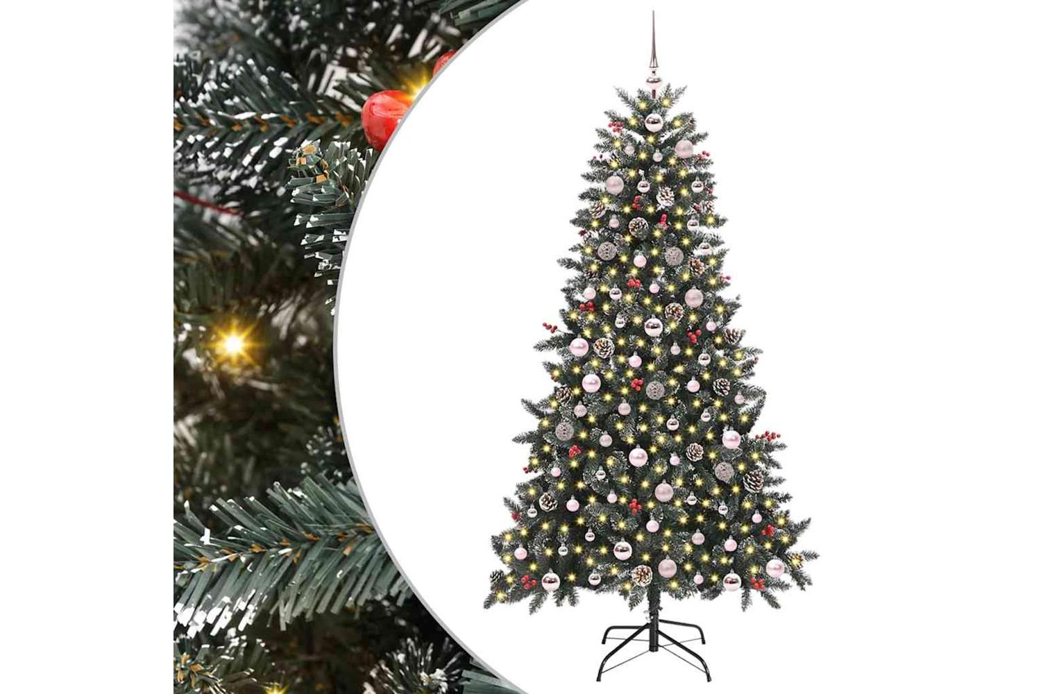 Vidaxl Artificial Christmas Tree With 300 Leds Green 99 X 99 X 180 Cm