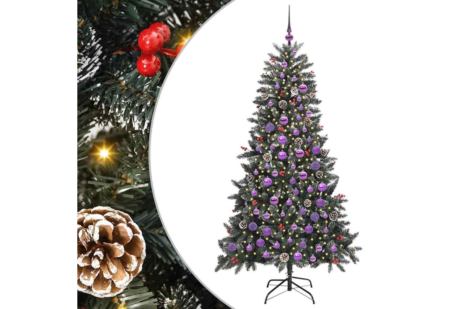 Vidaxl Artificial Christmas Tree With 300 Leds Green 99 X 99 X 180 Cm