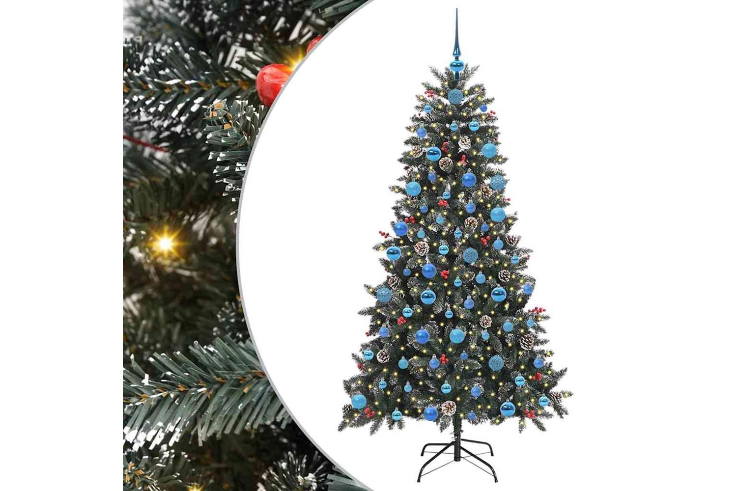 Vidaxl Artificial Christmas Tree With 300 Leds Green 99 X 99 X 180 Cm