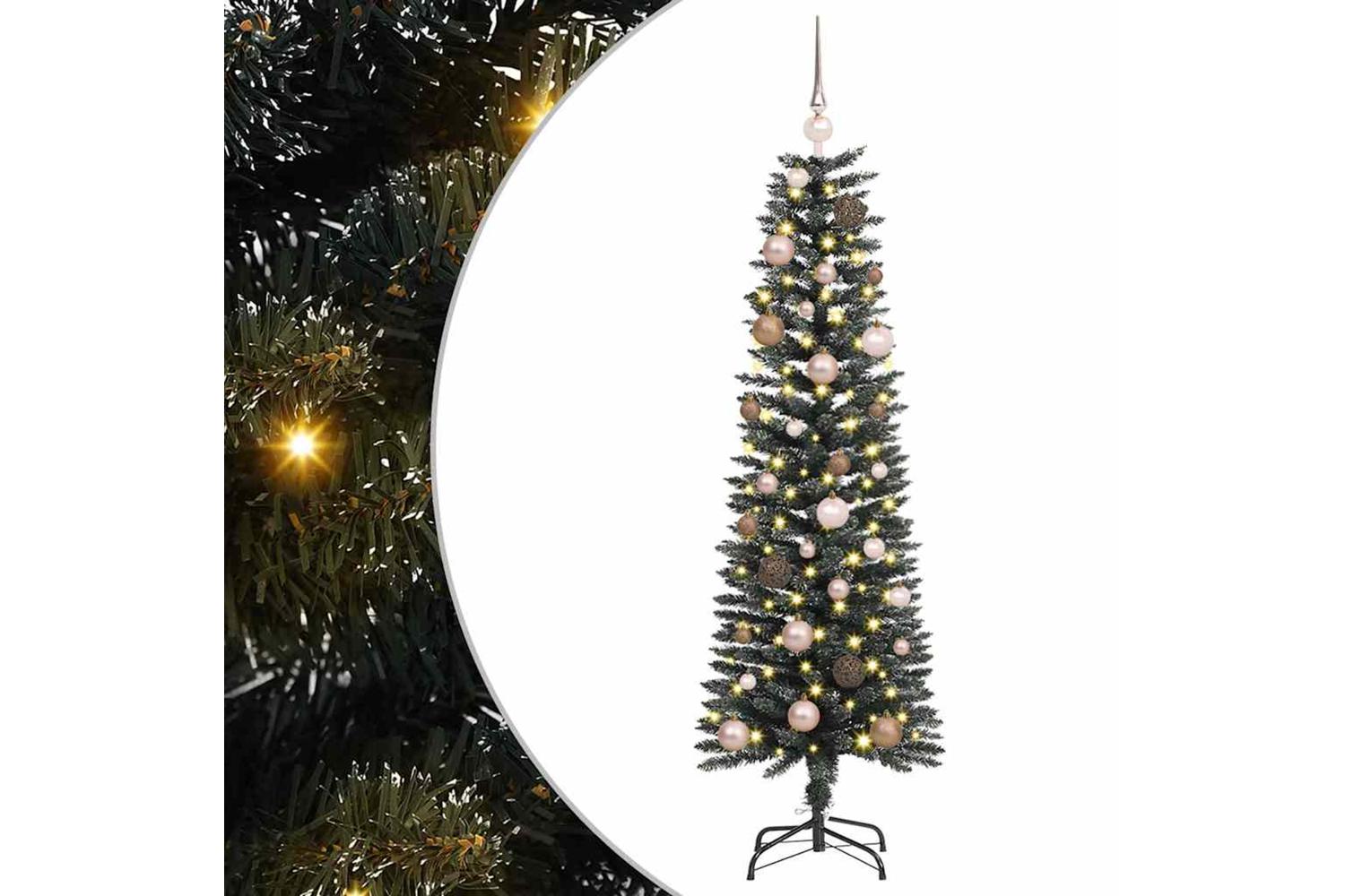 Vidaxl Artificial Christmas Tree With 150 Leds Green 43 X 43 X 150 Cm