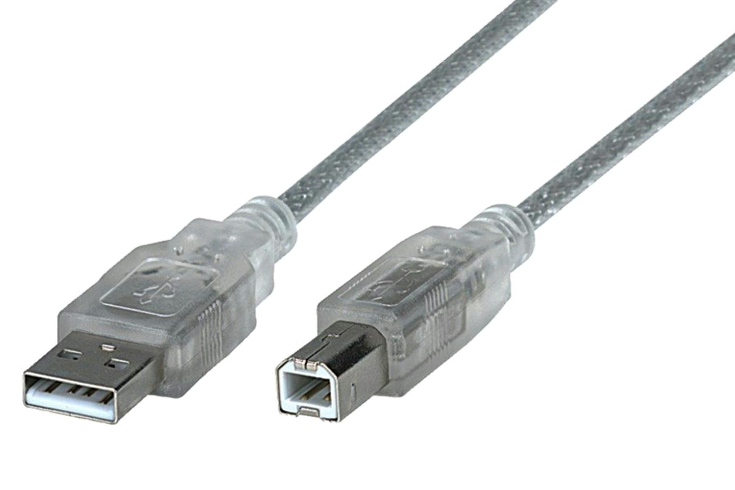 Manhattan 1.8m Hi Speed USB Cable | Silver