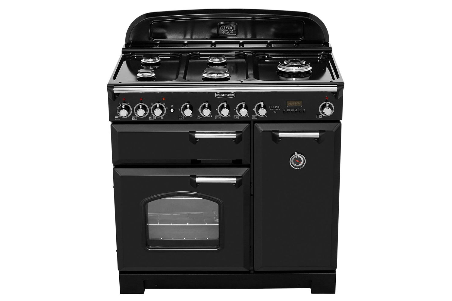 Rangemaster Classic Deluxe 90cm Dual Fuel Range Cooker | CDL90DFFBL/B ...