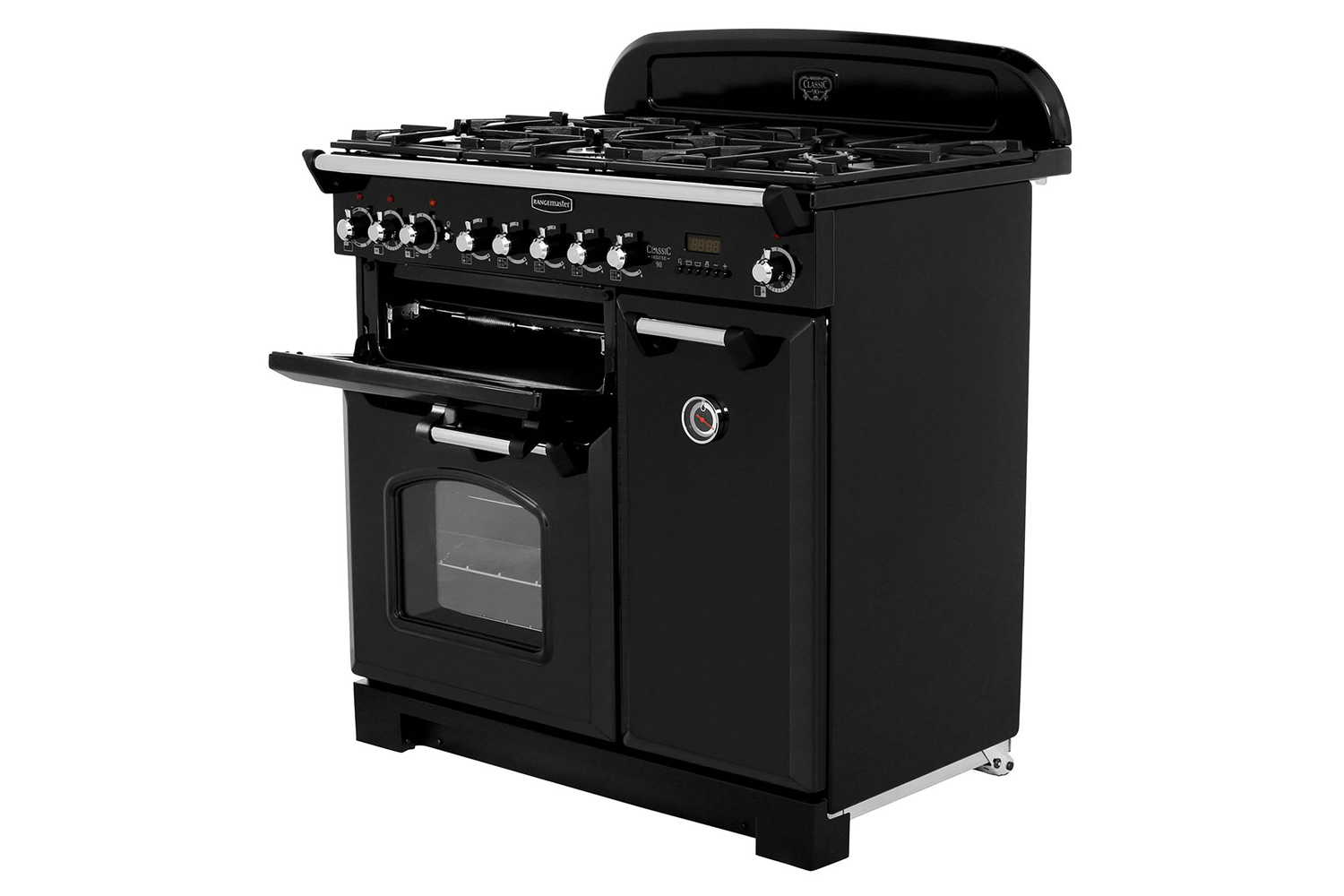 Rangemaster Classic Deluxe 90cm Dual Fuel Range Cooker | CDL90DFFBL/B ...