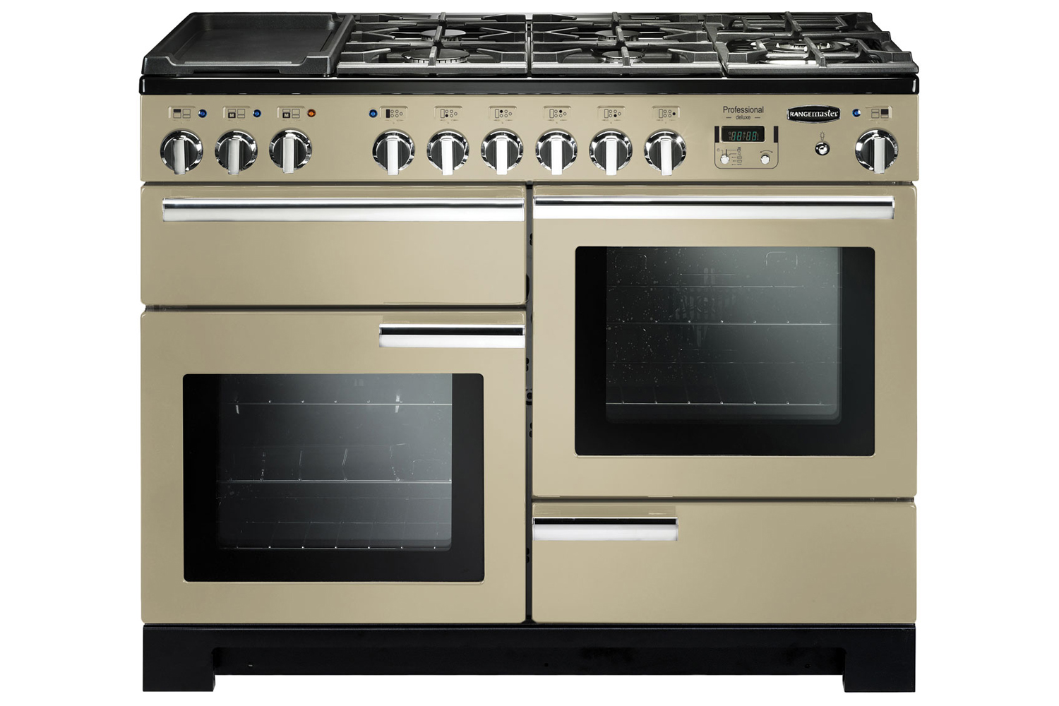 Rangemaster Professional Deluxe 110cm Dual Fuel Range Cooker | PDL110DFFCR/C | Cream