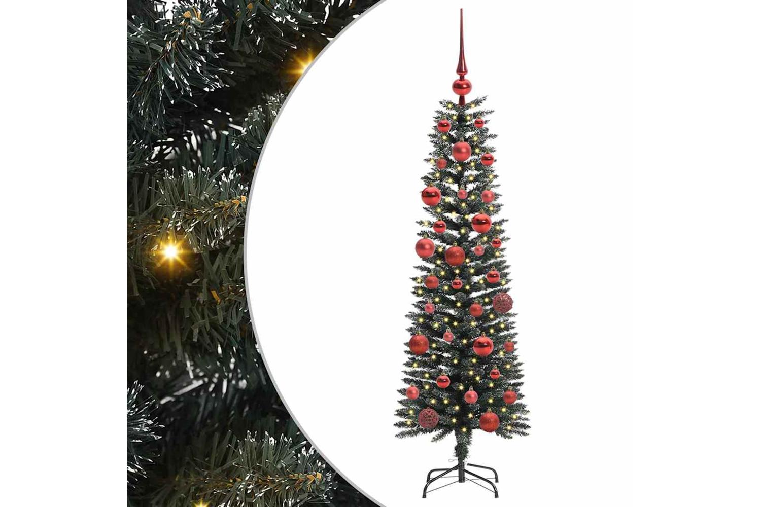 Vidaxl Artificial Christmas Tree With 150 Leds Green 43 X 43 X 150 Cm