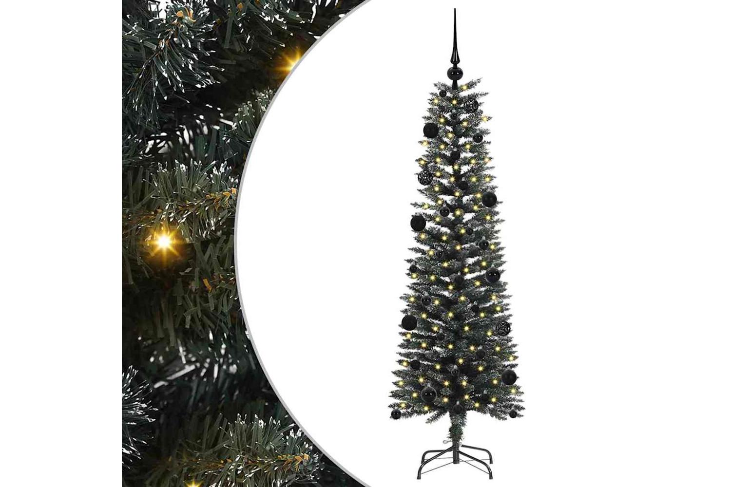 Vidaxl Artificial Christmas Tree With 150 Leds Green 43 X 43 X 150 Cm
