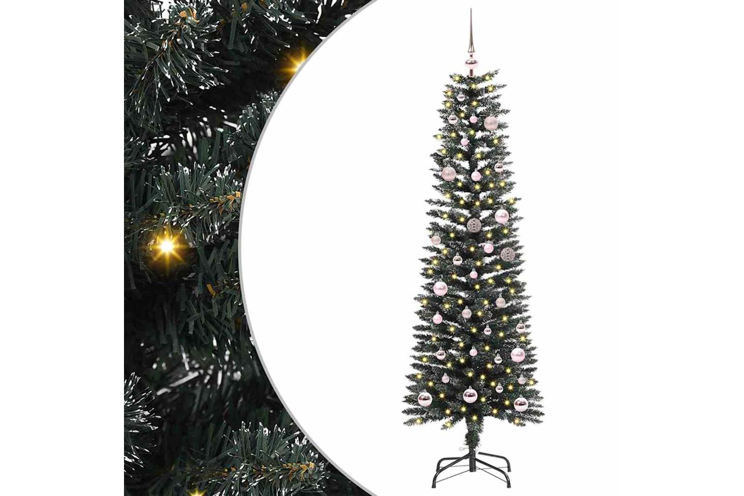 Vidaxl Artificial Christmas Tree With 150 Leds Green 43 X 43 X 150 Cm