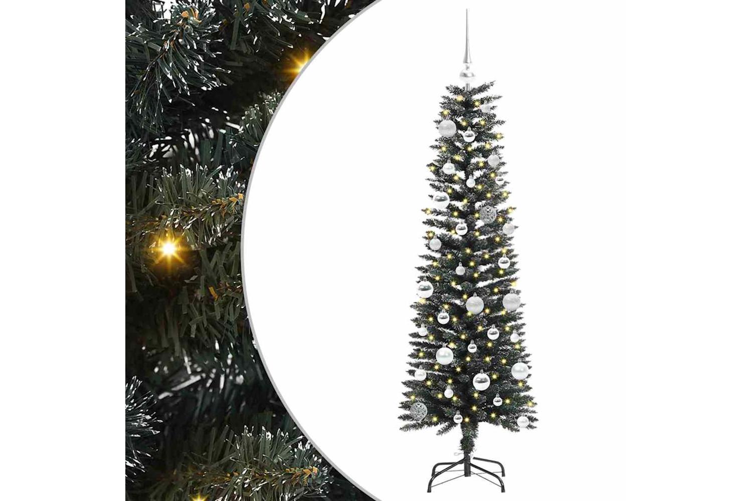 Vidaxl Artificial Christmas Tree With 150 Leds Green 43 X 43 X 150 Cm