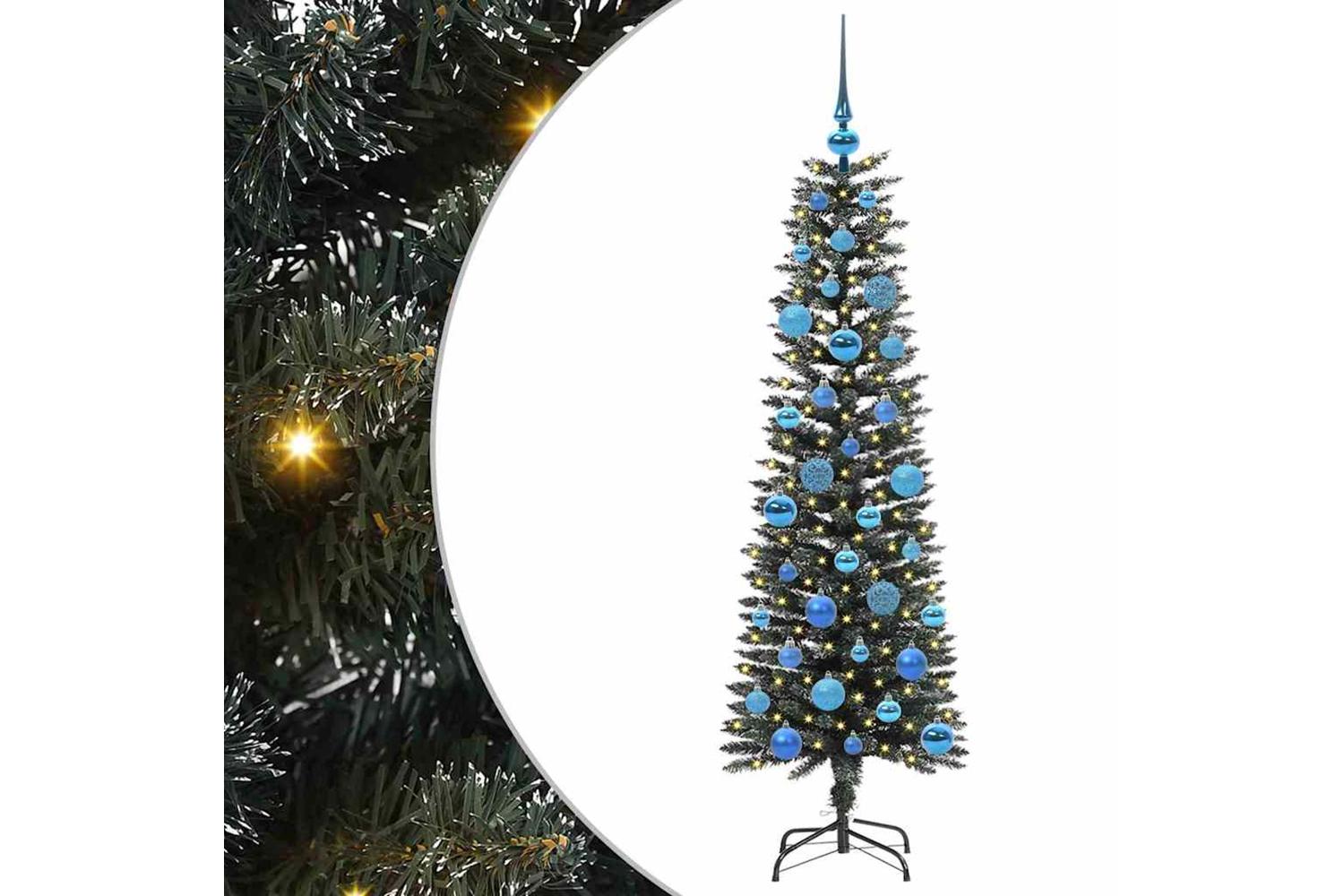 Vidaxl Artificial Christmas Tree With 150 Leds Green 43 X 43 X 150 Cm