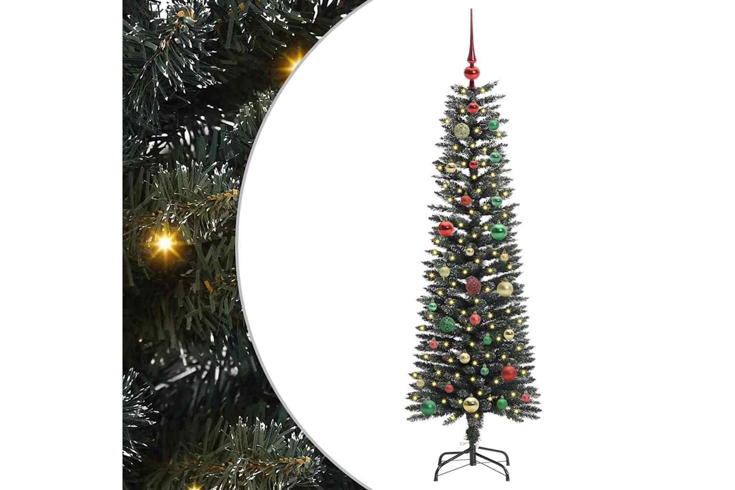 Vidaxl Artificial Christmas Tree With 150 Leds Green 43 X 43 X 150 Cm