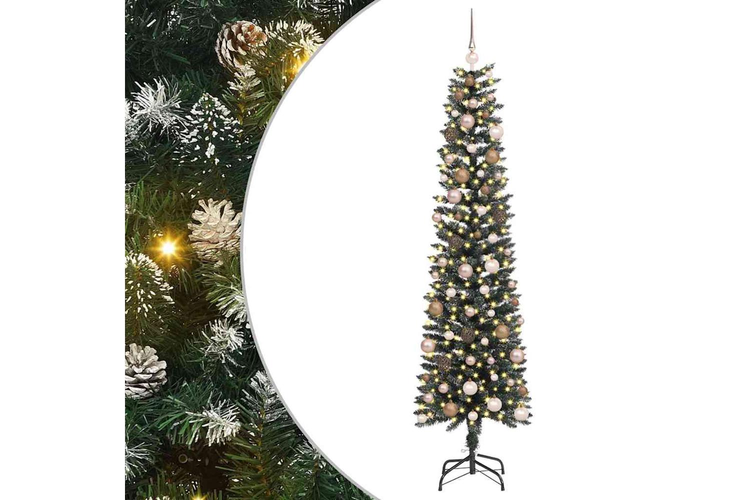Vidaxl Artificial Christmas Tree With 300 Leds Green 58 X 58 X 210 Cm