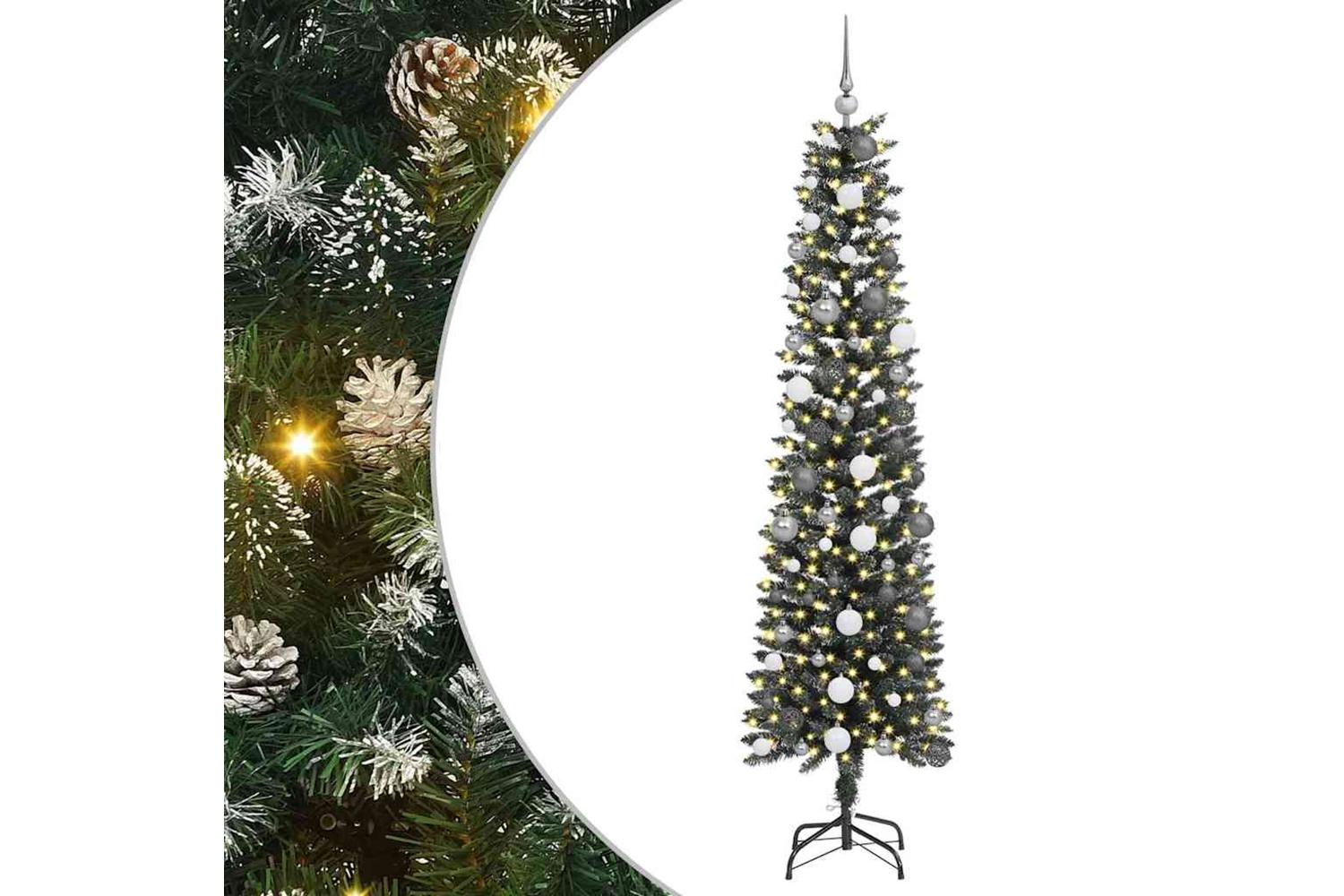 Vidaxl Artificial Christmas Tree With 300 Leds Green 58 X 58 X 210 Cm