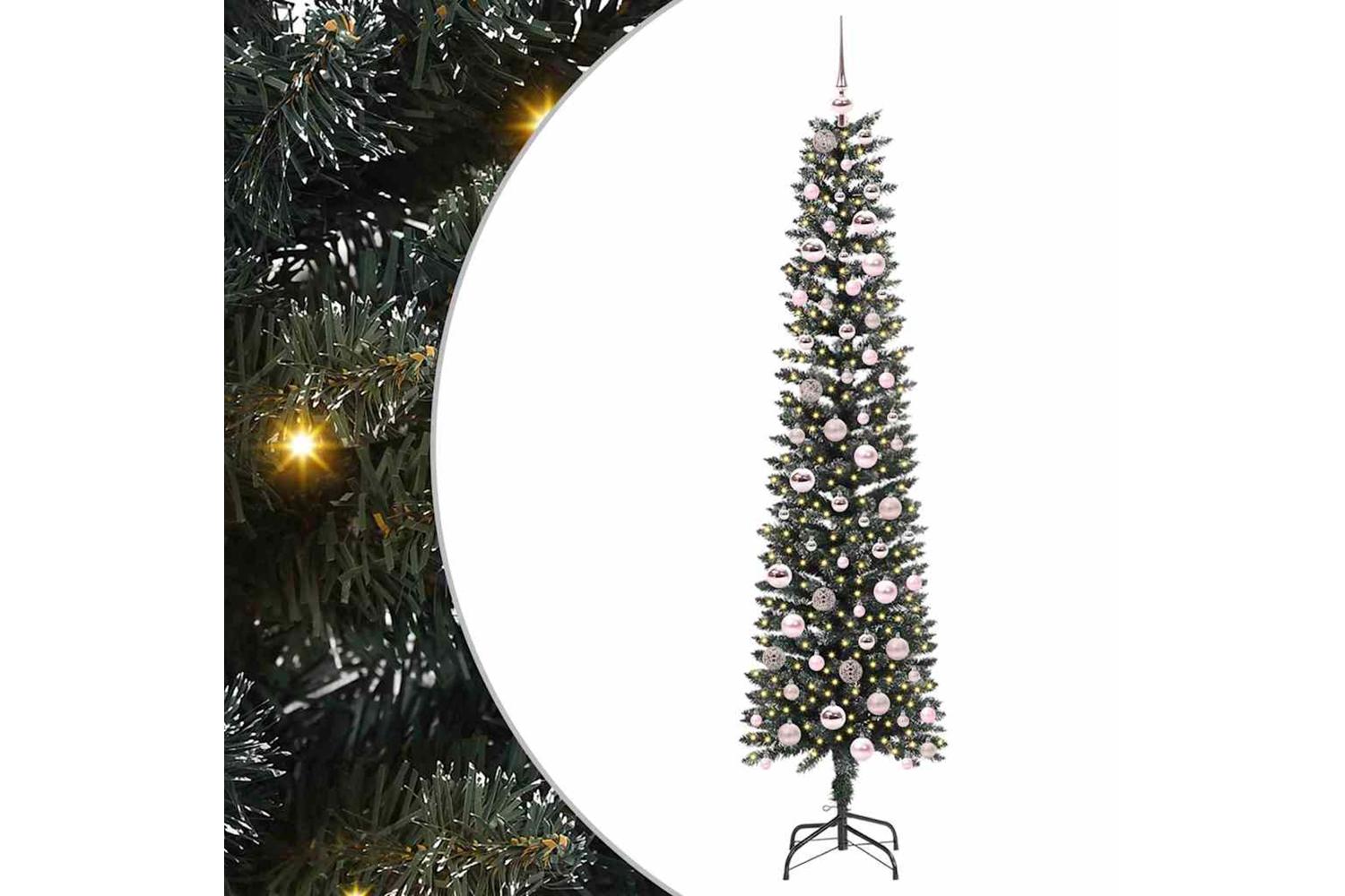 Vidaxl Artificial Christmas Tree With 300 Leds Green 58 X 58 X 210 Cm