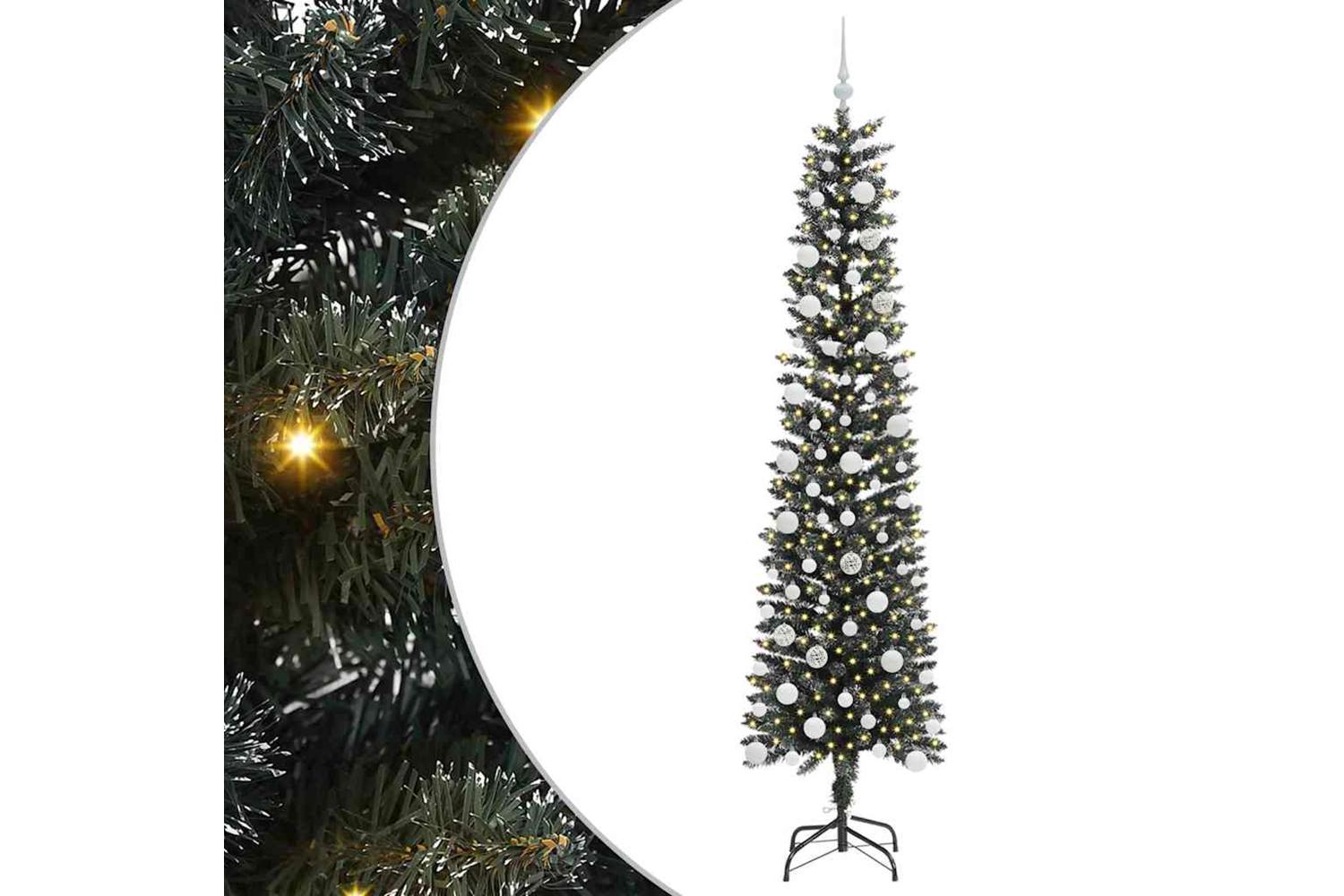 Vidaxl Artificial Christmas Tree With 300 Leds Green 58 X 58 X 210 Cm