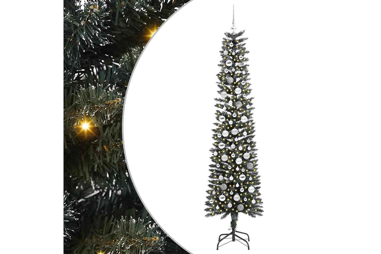 Vidaxl Artificial Christmas Tree With 300 Leds Green 58 X 58 X 210 Cm
