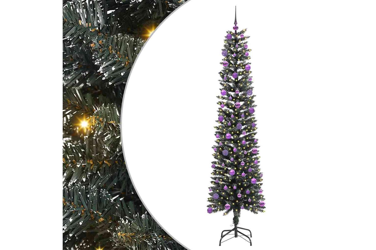 Vidaxl Artificial Christmas Tree With 300 Leds Green 58 X 58 X 210 Cm