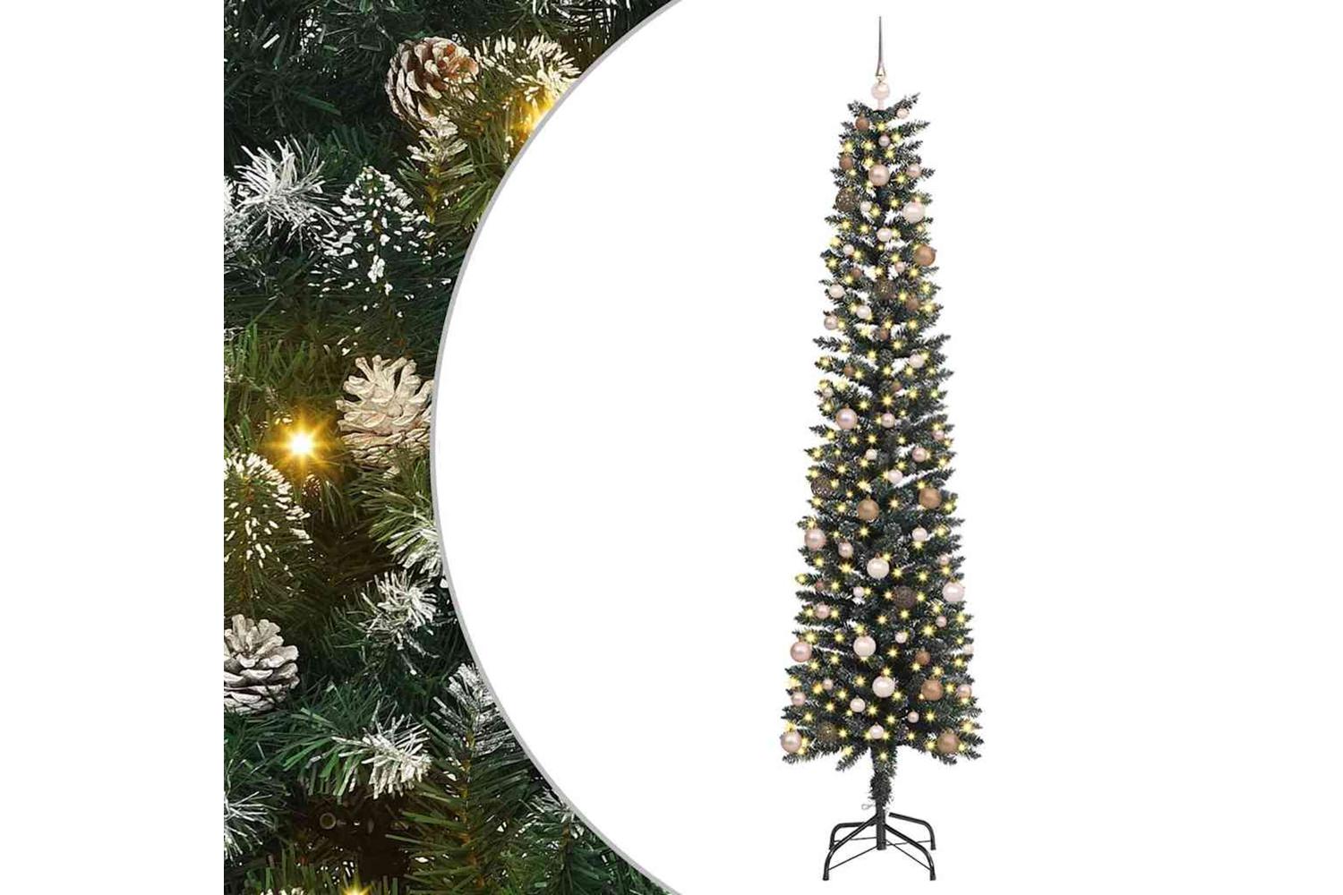 Vidaxl Artificial Christmas Tree With 300 Leds Green 58 X 58 X 240 Cm
