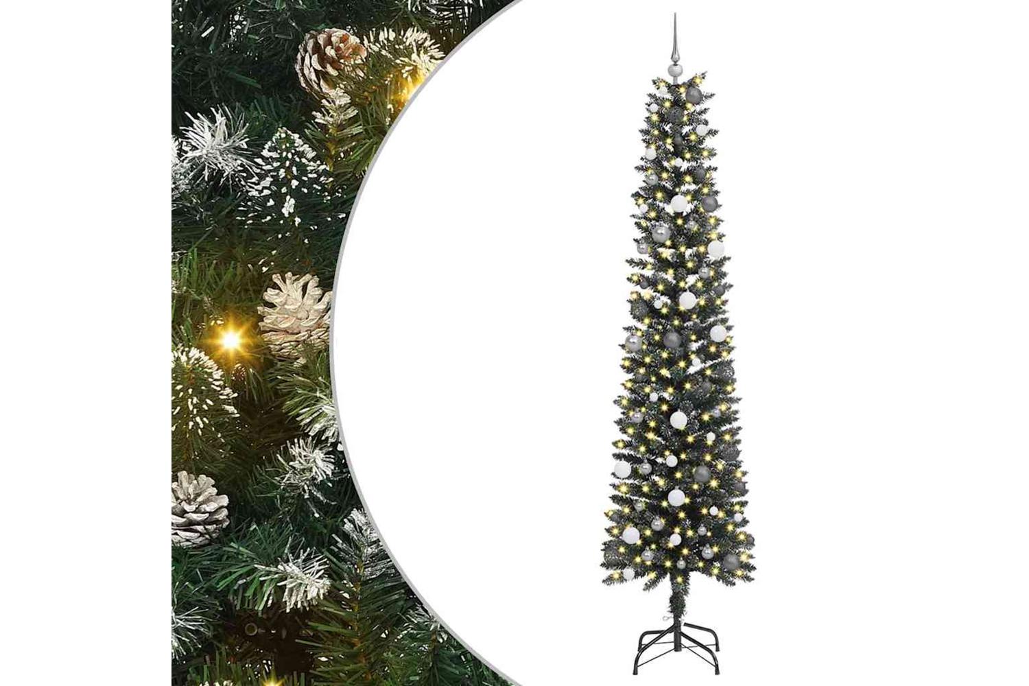 Vidaxl Artificial Christmas Tree With 300 Leds Green 58 X 58 X 240 Cm