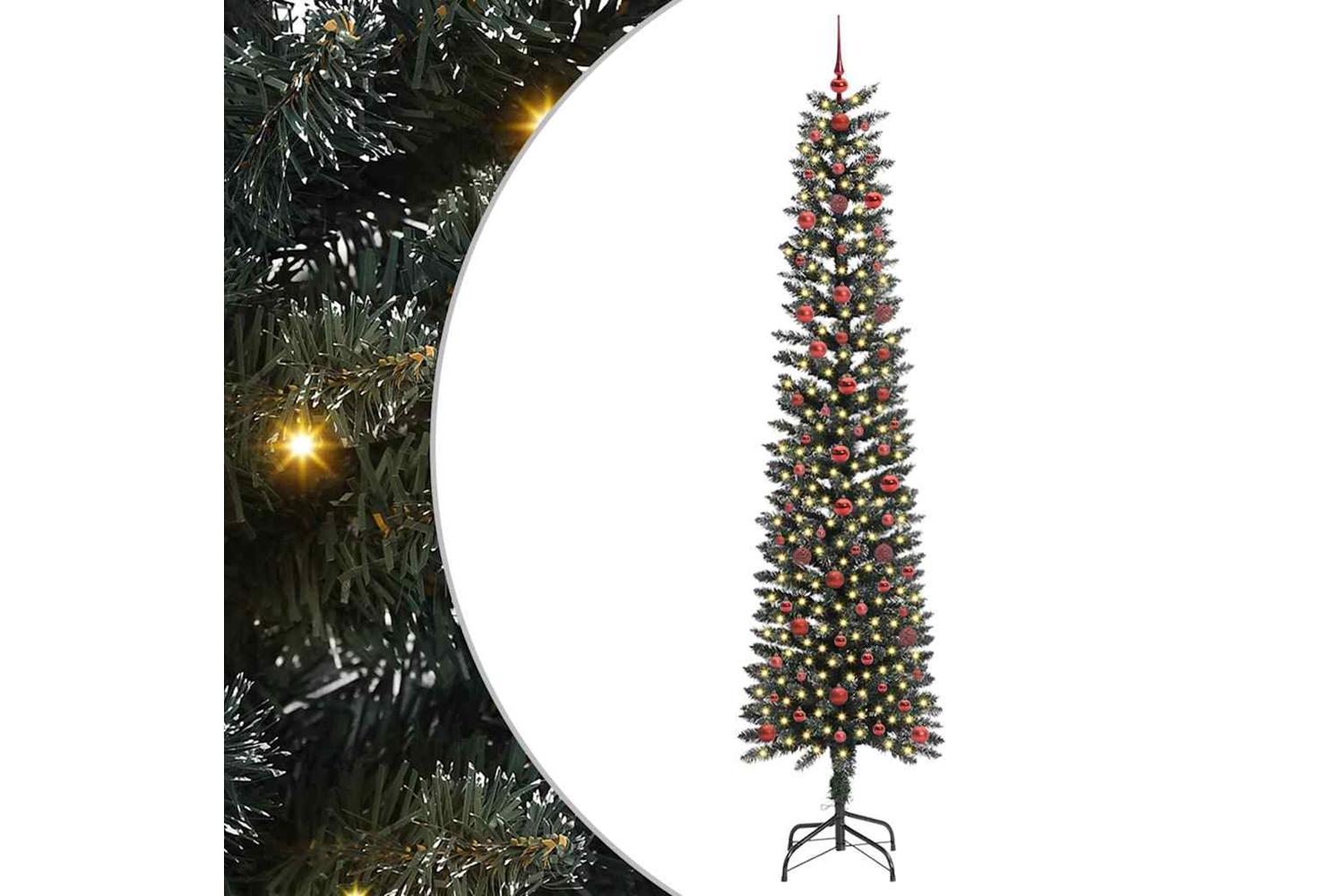 Vidaxl Artificial Christmas Tree With 300 Leds Green 58 X 58 X 240 Cm