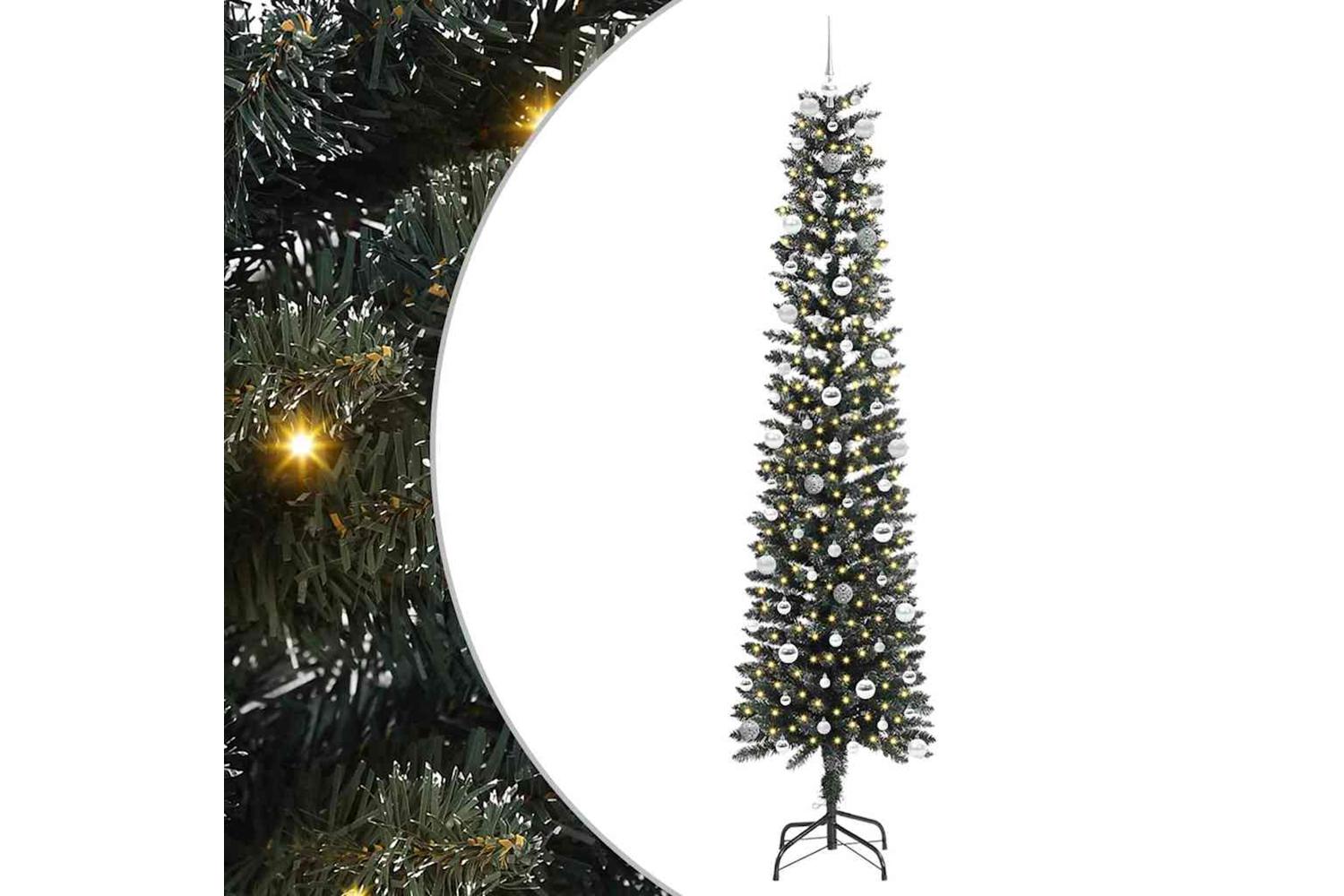 Vidaxl Artificial Christmas Tree With 300 Leds Green 58 X 58 X 240 Cm