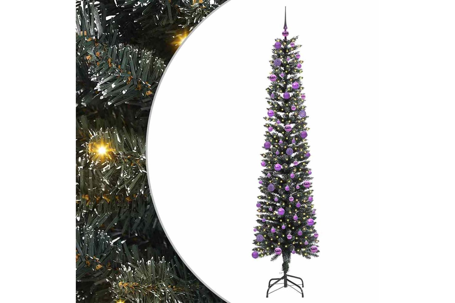 Vidaxl Artificial Christmas Tree With 300 Leds Green 58 X 58 X 240 Cm