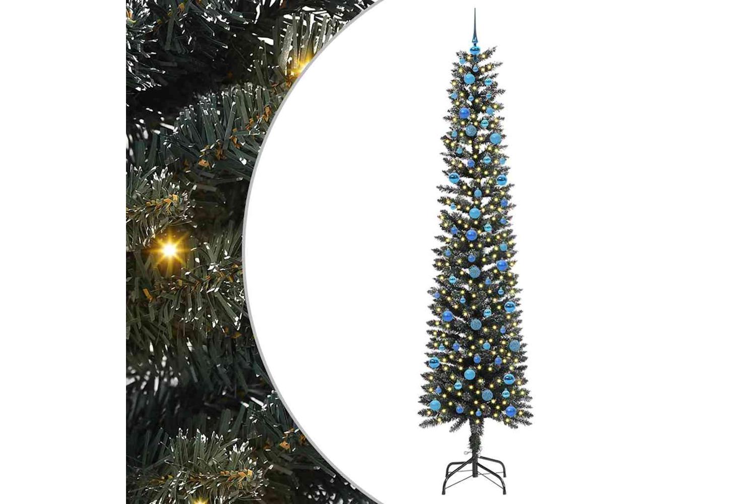 Vidaxl Artificial Christmas Tree With 300 Leds Green 58 X 58 X 240 Cm