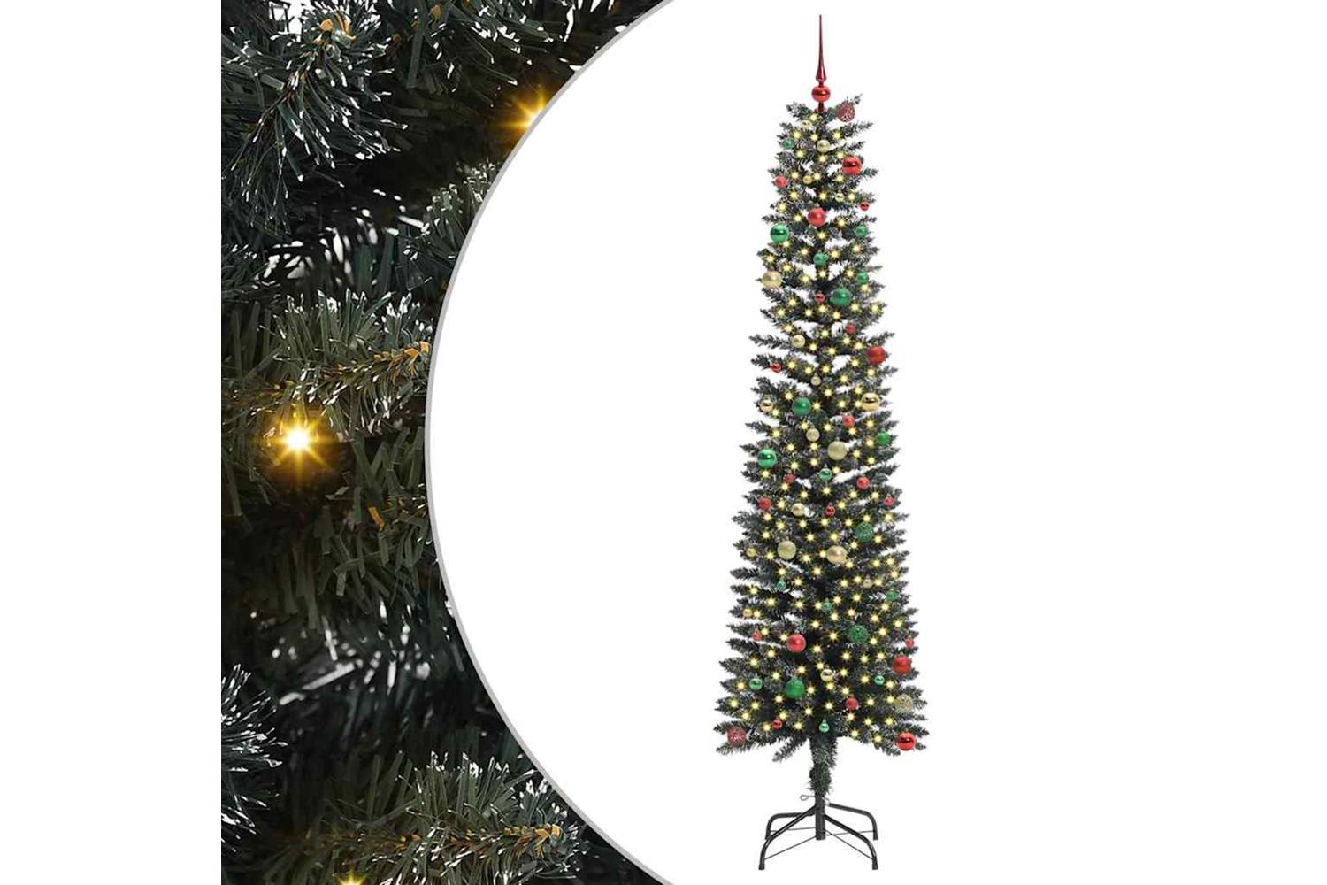Vidaxl Artificial Christmas Tree With 300 Leds Green 58 X 58 X 240 Cm
