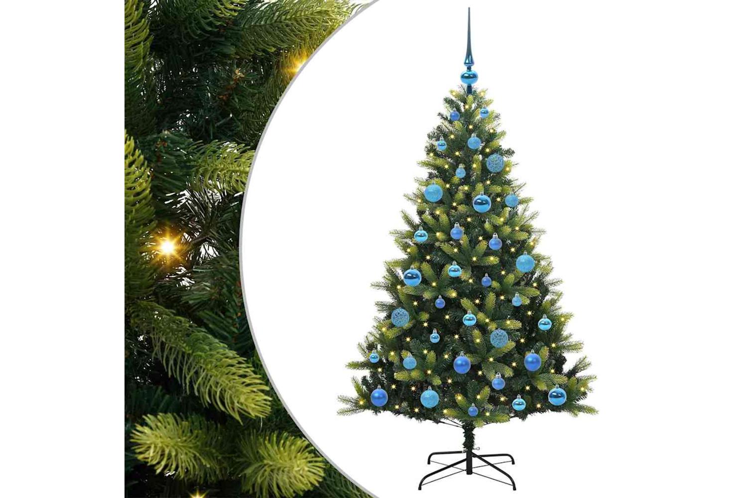 Vidaxl Artificial Hinged Christmas Tree 150 Leds Green 150 Cm