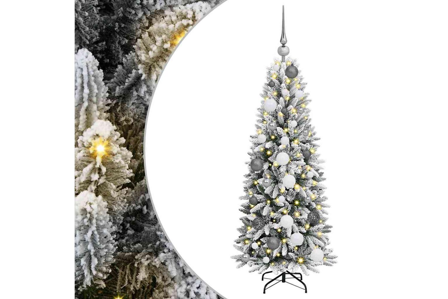 Vidaxl Artificial Christmas Tree With 150 Leds White 53 X 53 X 120 Cm