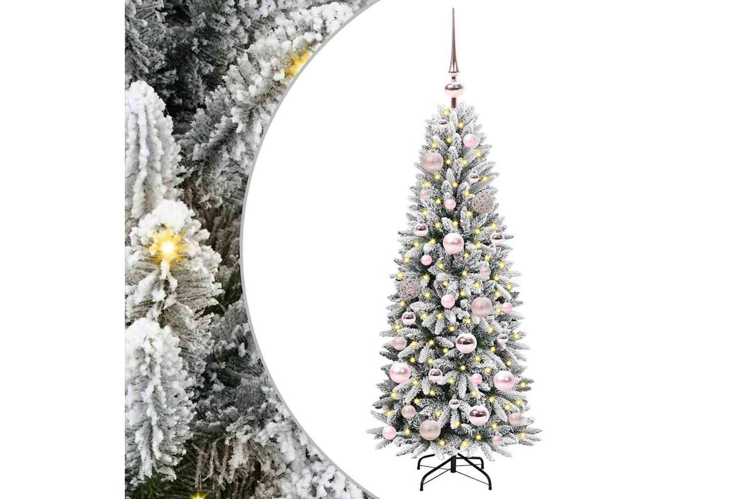 Vidaxl Artificial Christmas Tree With 150 Leds White 53 X 53 X 120 Cm