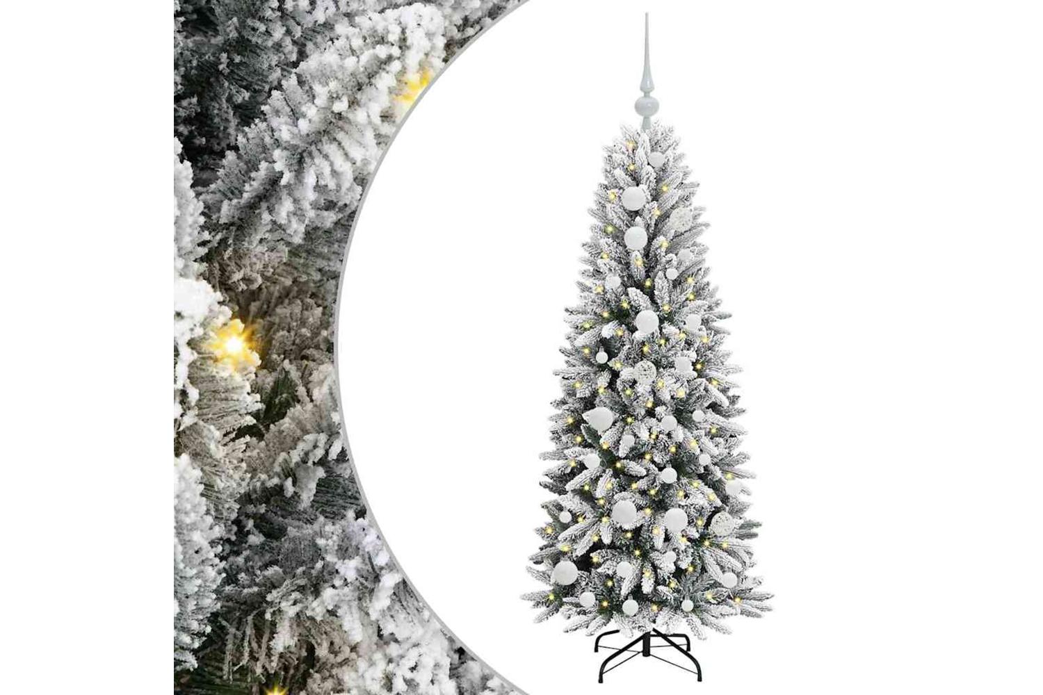 Vidaxl Artificial Christmas Tree With 150 Leds White 53 X 53 X 120 Cm