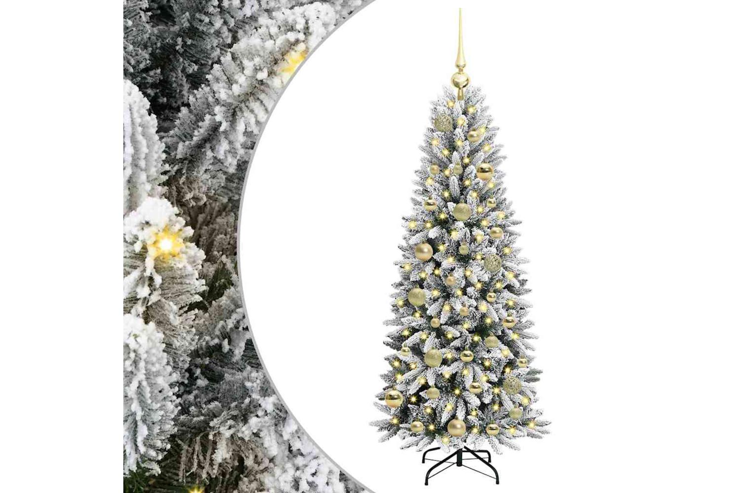 Vidaxl Artificial Christmas Tree With 150 Leds White 53 X 53 X 120 Cm
