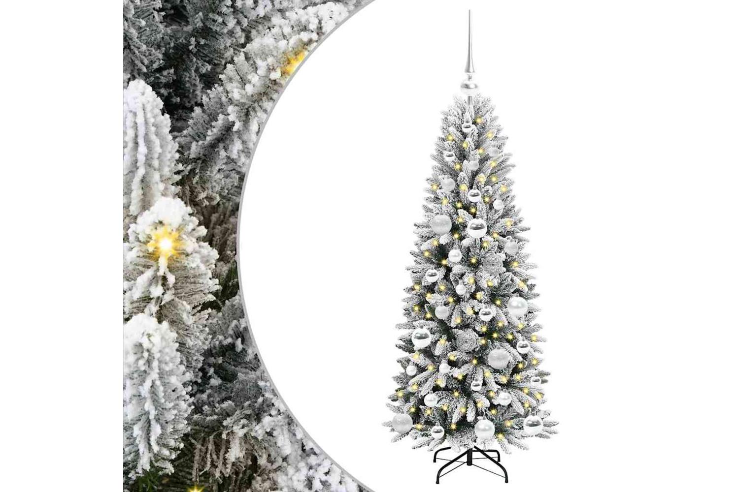 Vidaxl Artificial Christmas Tree With 150 Leds White 53 X 53 X 120 Cm