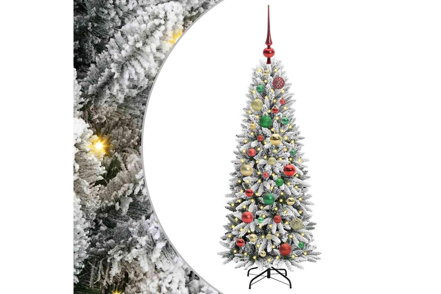 Vidaxl Artificial Christmas Tree With 150 Leds White 53 X 53 X 120 Cm
