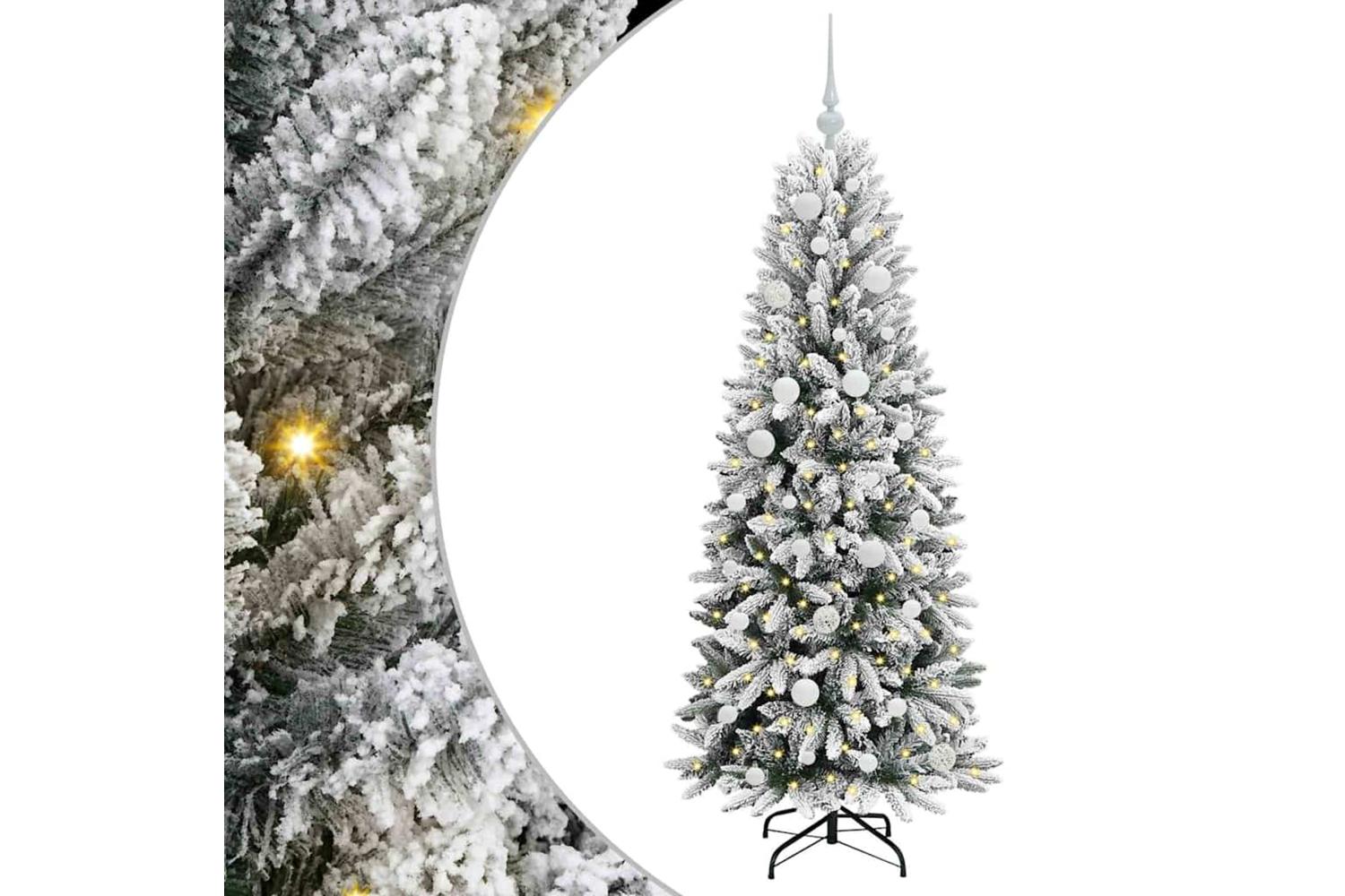 Vidaxl Artificial Christmas Tree With 150 Leds White 63 X 63 X 150 Cm