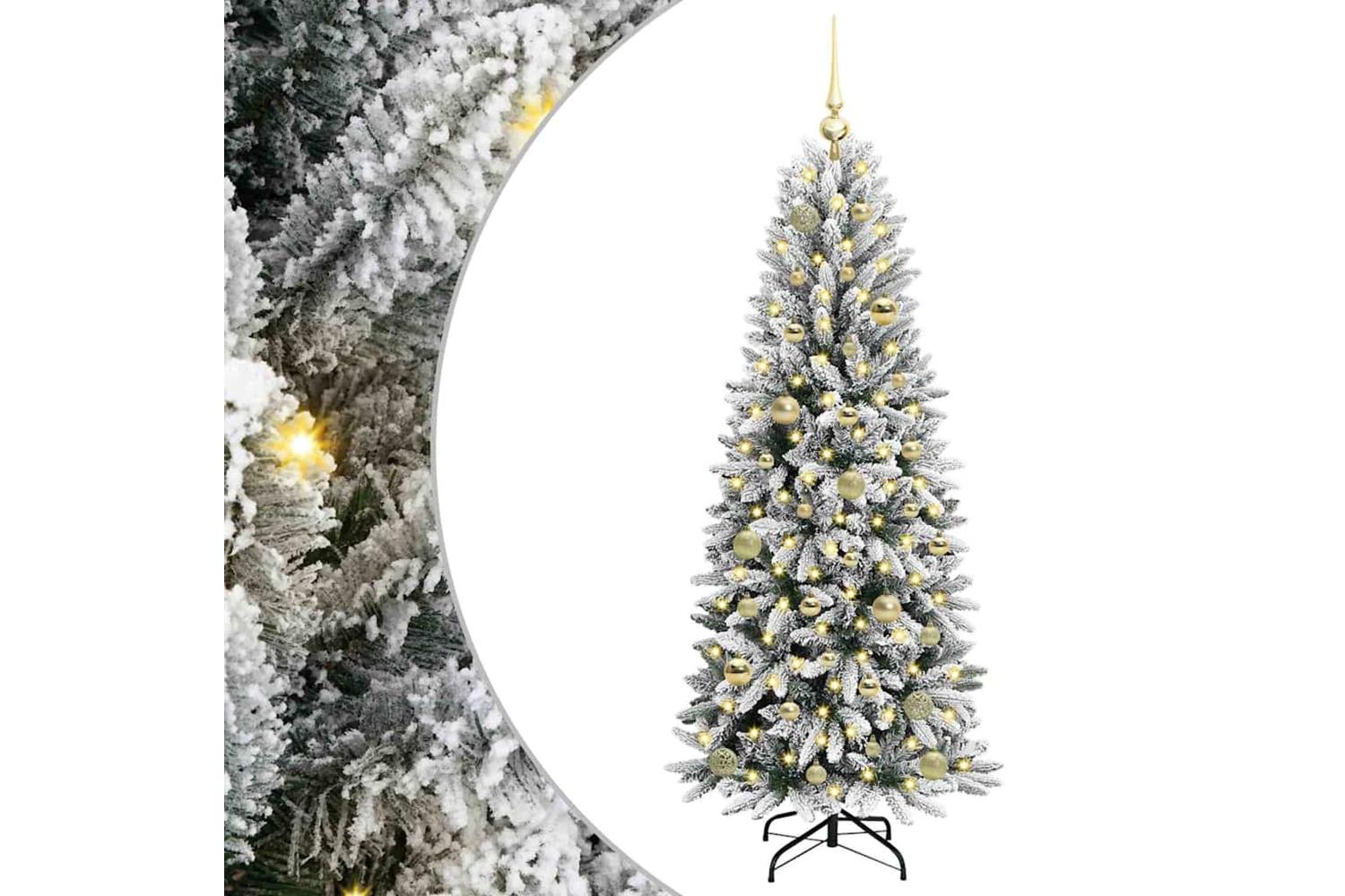 Vidaxl Artificial Christmas Tree With 150 Leds White 63 X 63 X 150 Cm
