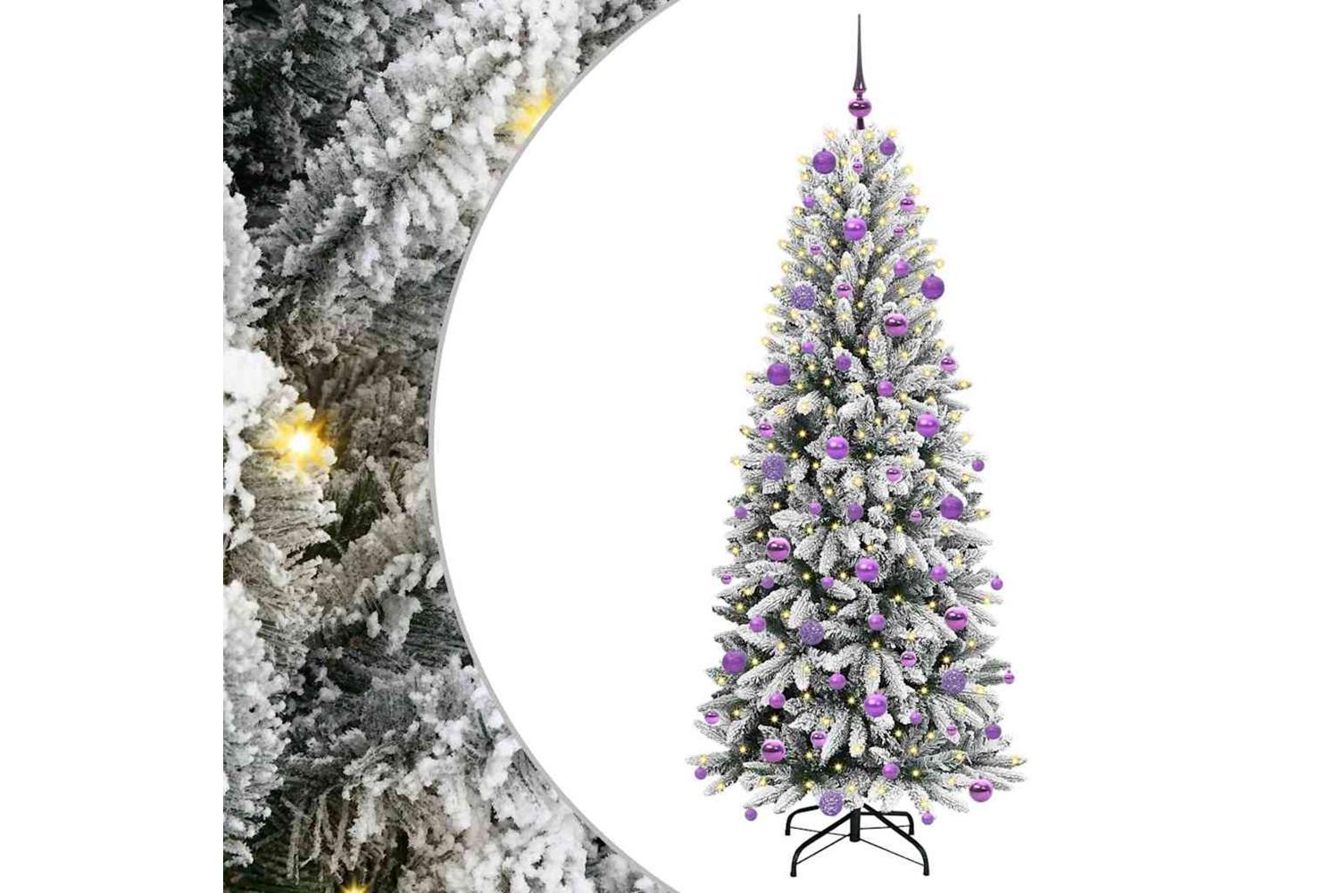Vidaxl Artificial Christmas Tree With 300 Leds White 73 X 73 X 180 Cm