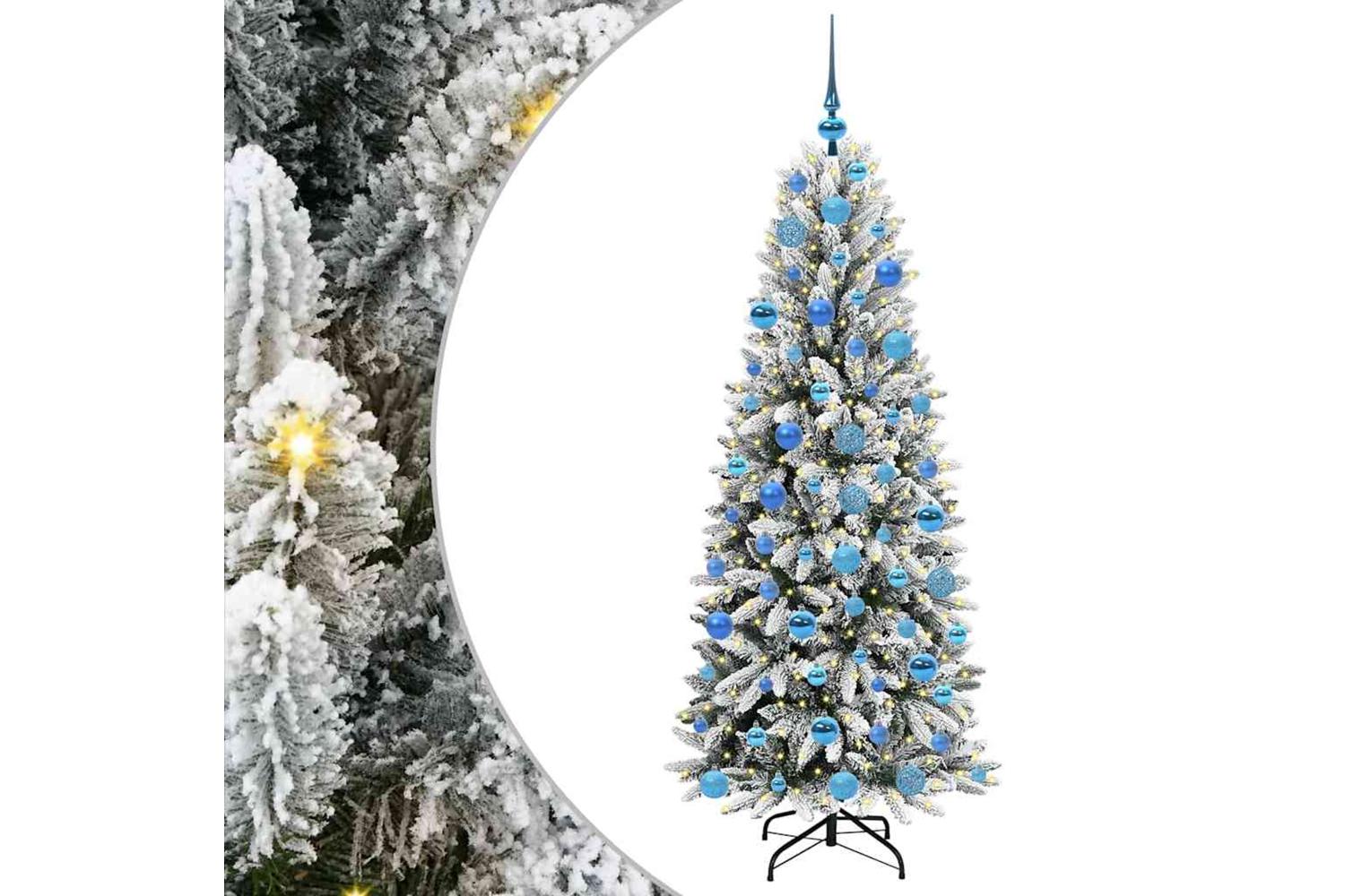Vidaxl Artificial Christmas Tree With 300 Leds White 73 X 73 X 180 Cm