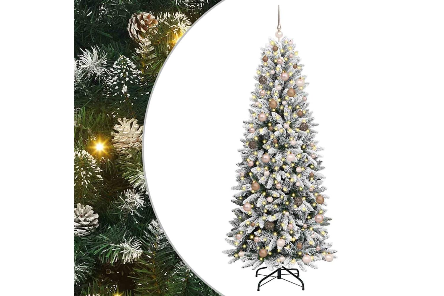 Vidaxl Artificial Christmas Tree With 300 Leds White 78 X 78 X 210 Cm