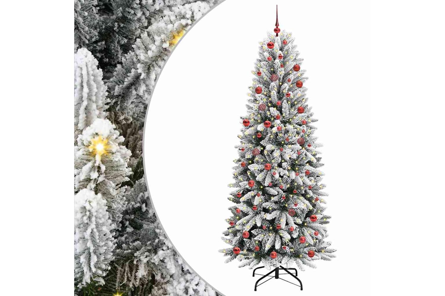 Vidaxl Artificial Christmas Tree With 300 Leds White 78 X 78 X 210 Cm