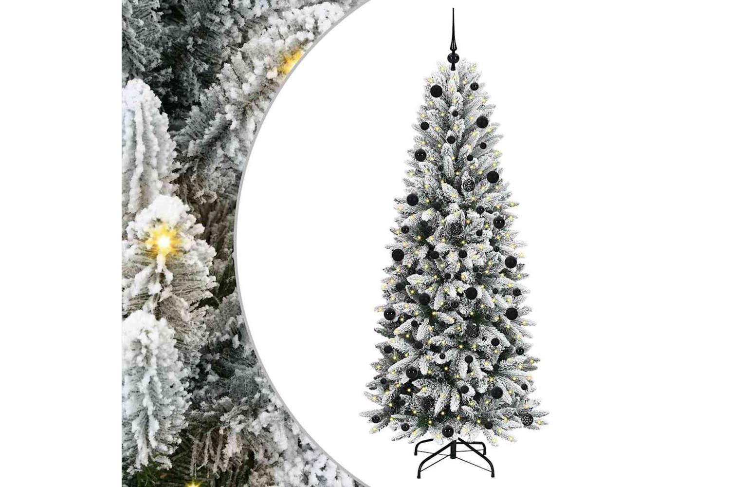 Vidaxl Artificial Christmas Tree With 300 Leds White 78 X 78 X 210 Cm