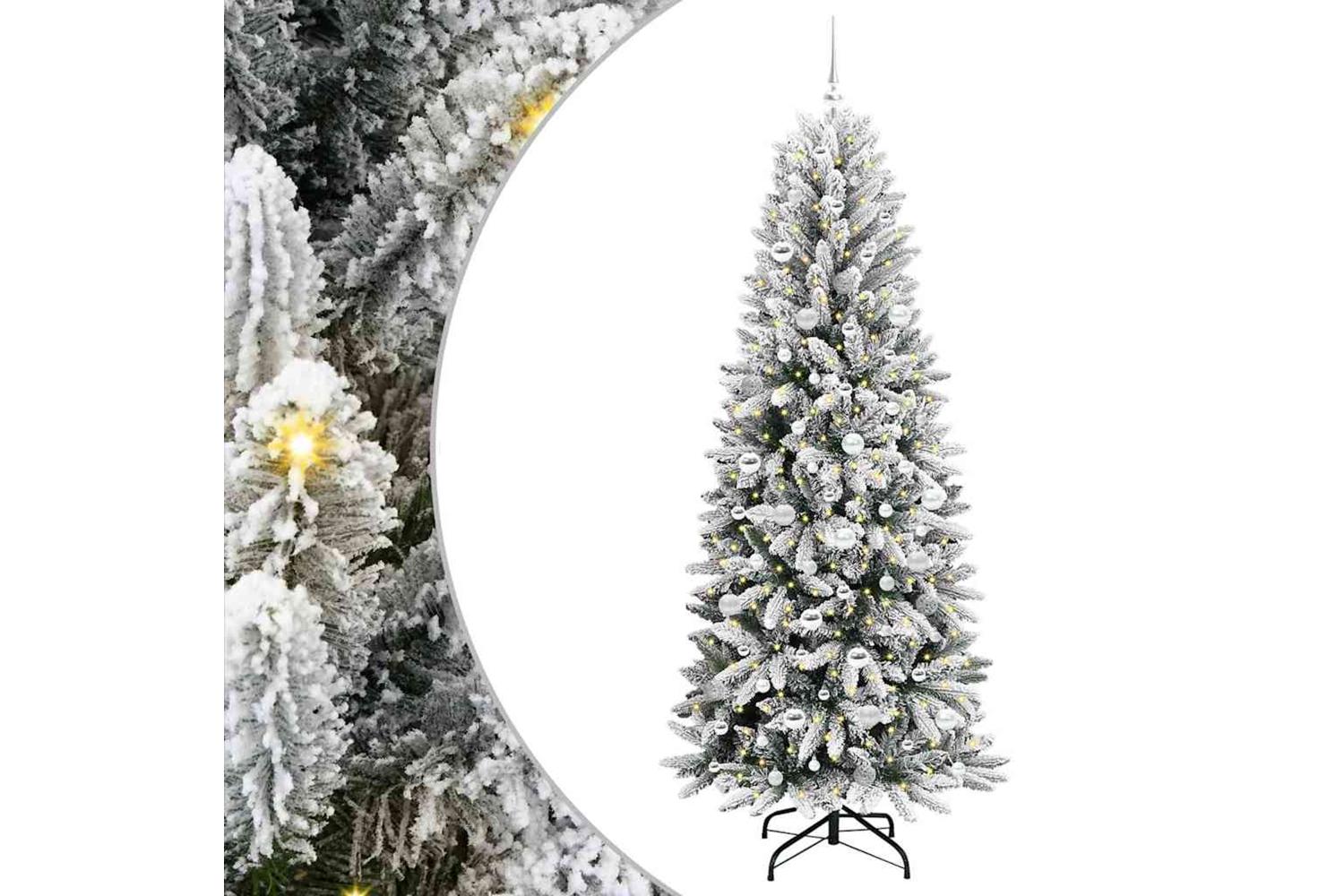 Vidaxl Artificial Christmas Tree With 300 Leds White 78 X 78 X 210 Cm
