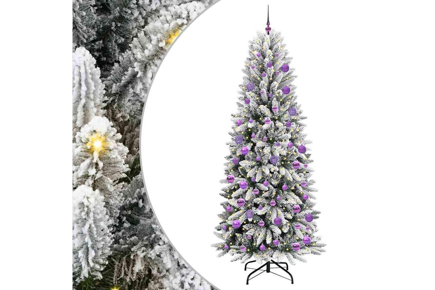 Vidaxl Artificial Christmas Tree With 300 Leds White 78 X 78 X 210 Cm