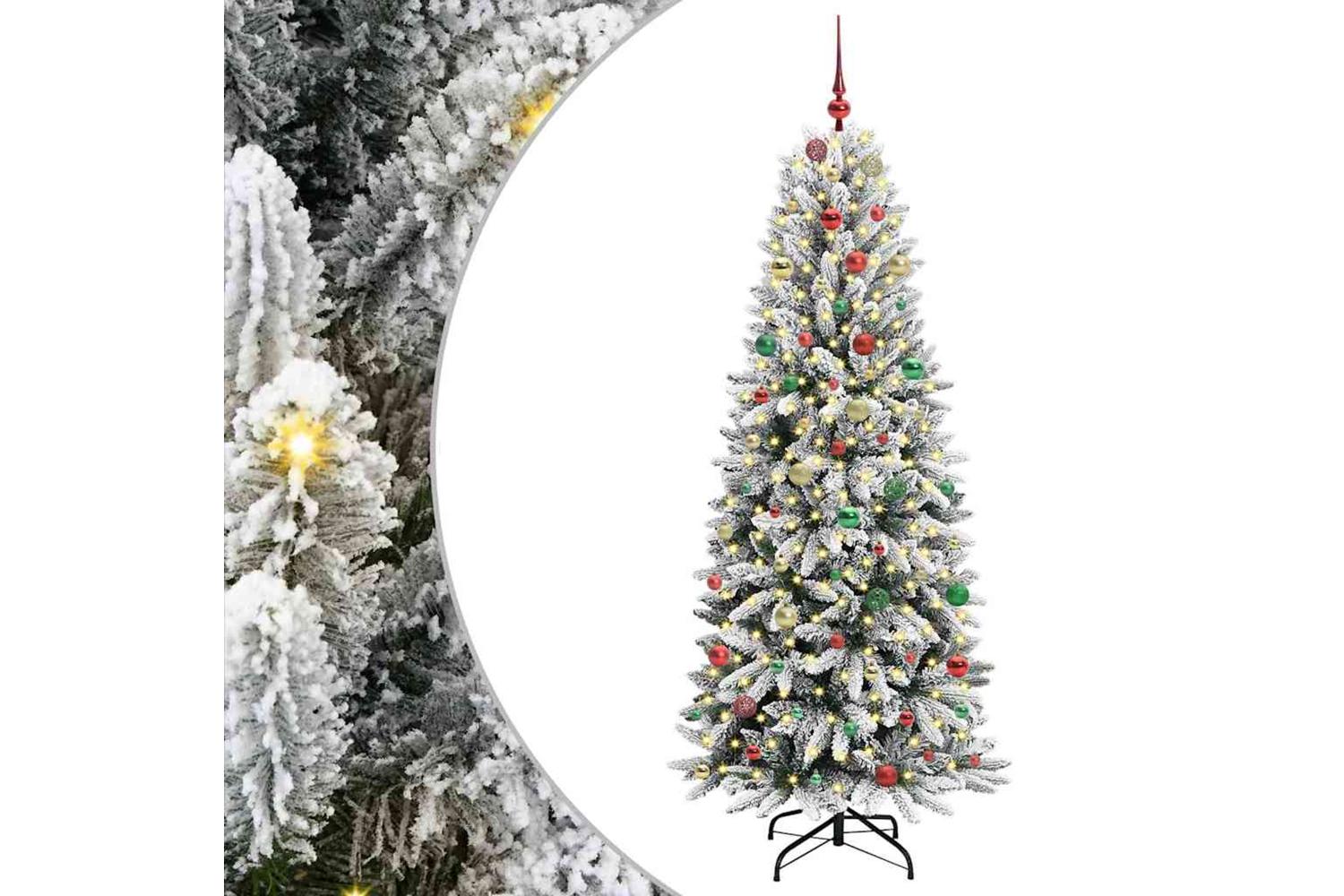 Vidaxl Artificial Christmas Tree With 300 Leds White 78 X 78 X 210 Cm