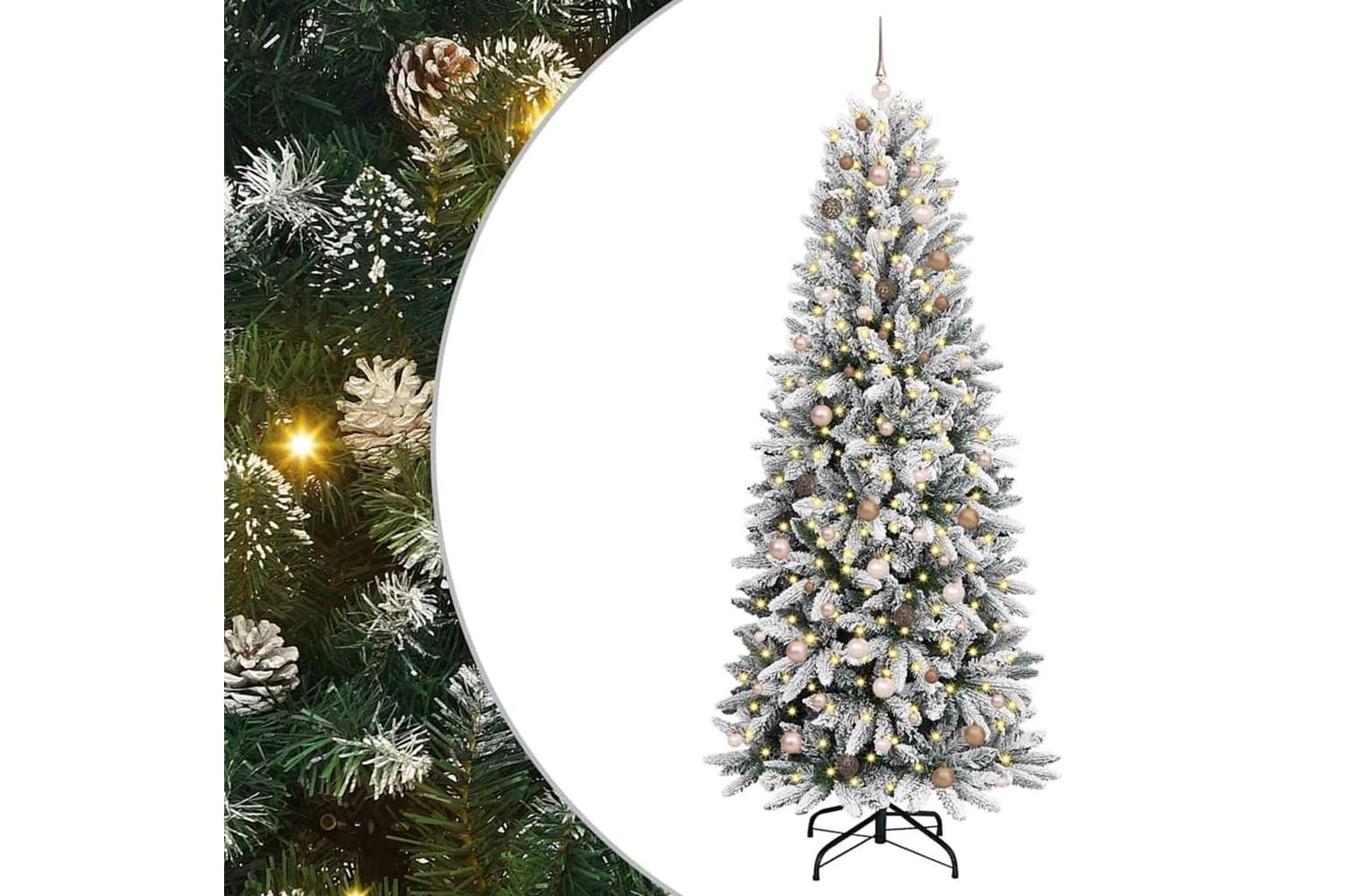 Vidaxl Artificial Christmas Tree With 300 Leds White 93 X 93 X 240 Cm