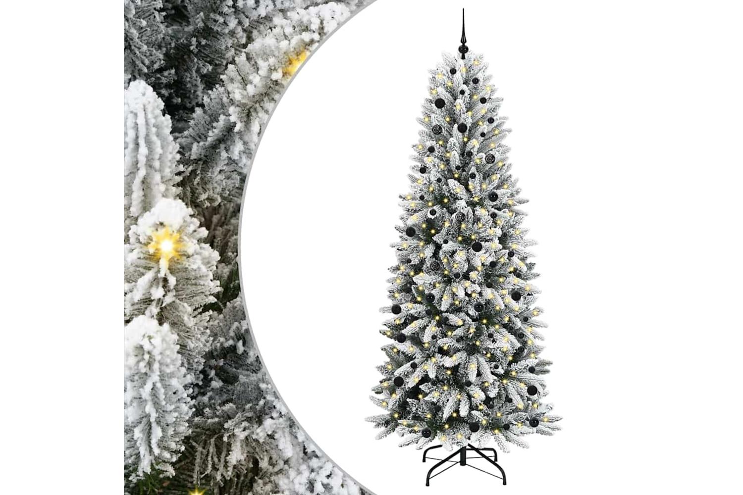 Vidaxl Artificial Christmas Tree With 300 Leds White 93 X 93 X 240 Cm