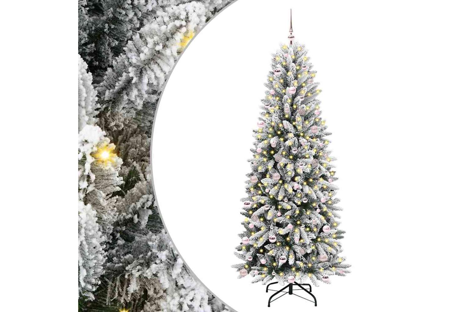Vidaxl Artificial Christmas Tree With 300 Leds White 93 X 93 X 240 Cm
