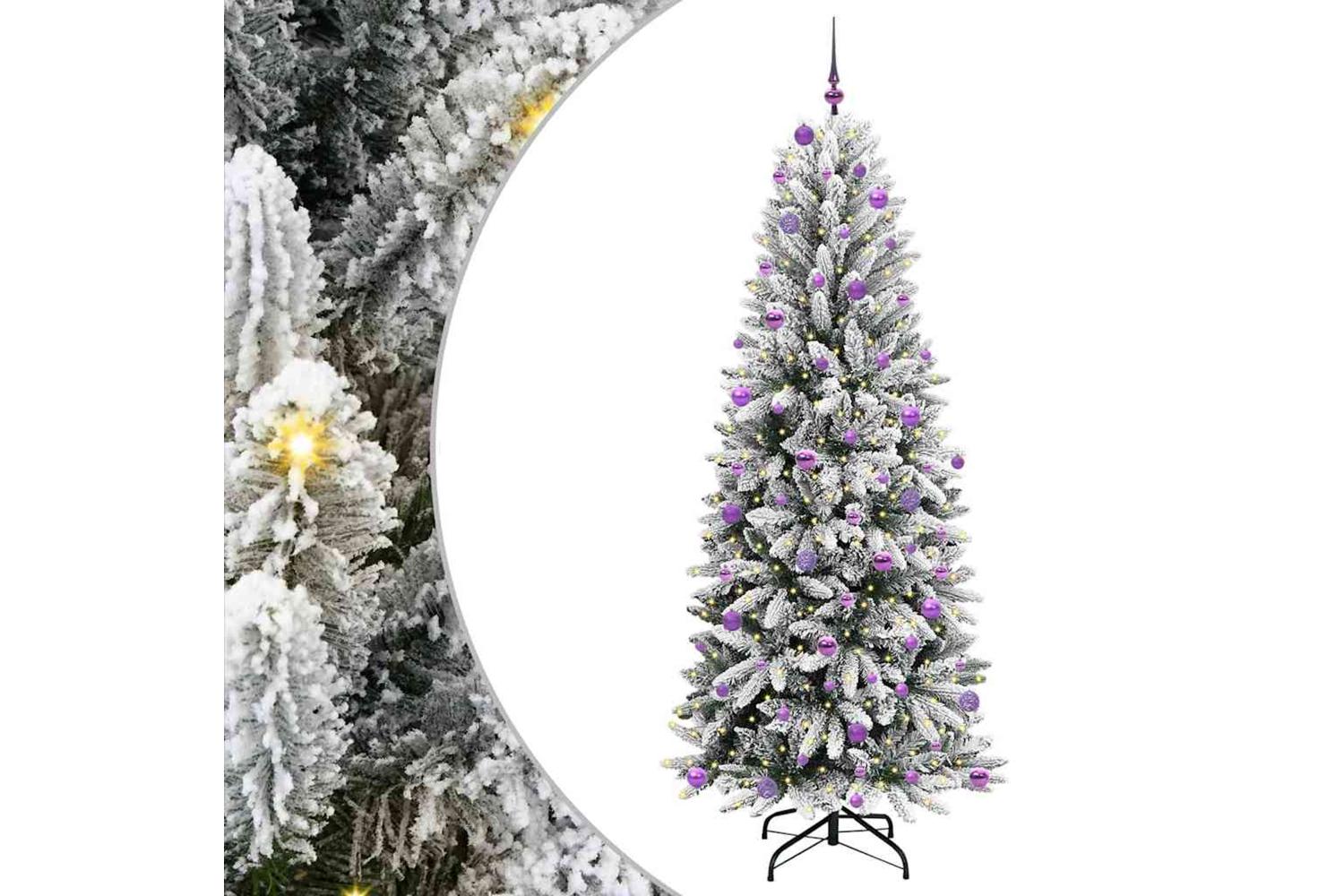 Vidaxl Artificial Christmas Tree With 300 Leds White 93 X 93 X 240 Cm