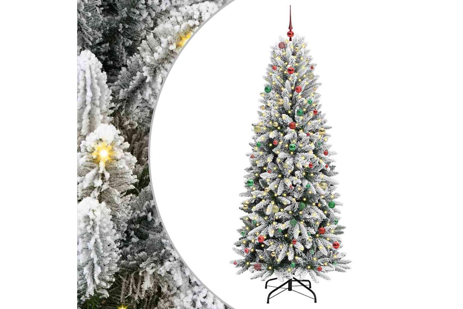 Vidaxl Artificial Christmas Tree With 300 Leds White 93 X 93 X 240 Cm